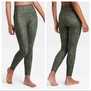All in Motion Target Green snake skin leggings